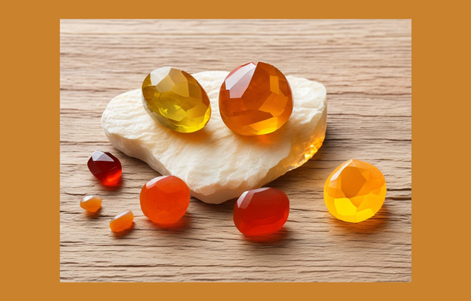 Citrine and Carnelian Combination (Feel energized!)