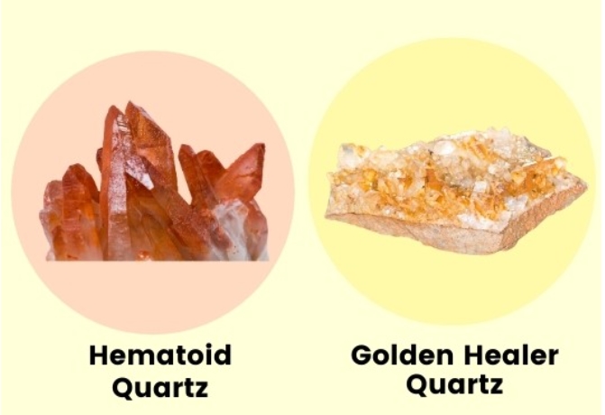 Hematoid Quartz VS Golden Healer