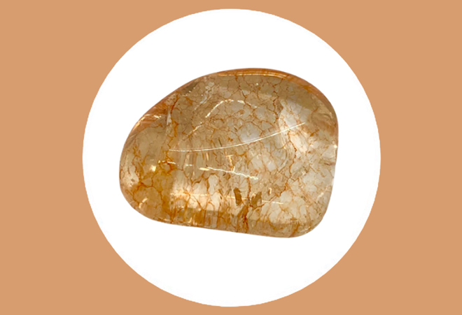 Orange Quartz stone