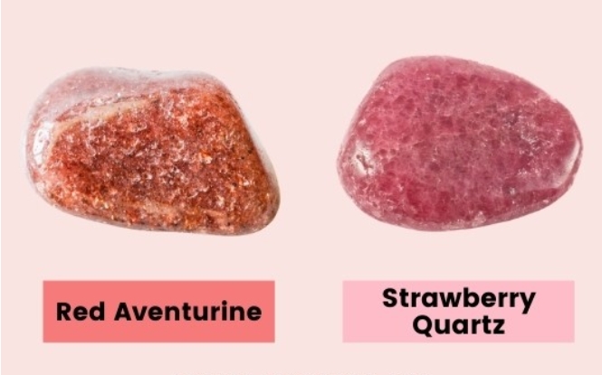 Red Aventurine VS Strawberry Quartz