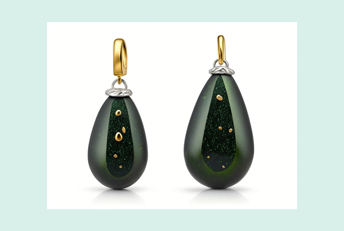 green goldstone jewelry